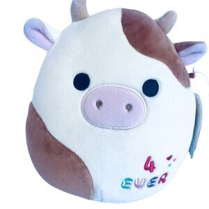 NWT 7" Squishmallow Ronnie the Cow Plush - Brown & White, Best Friends Squad